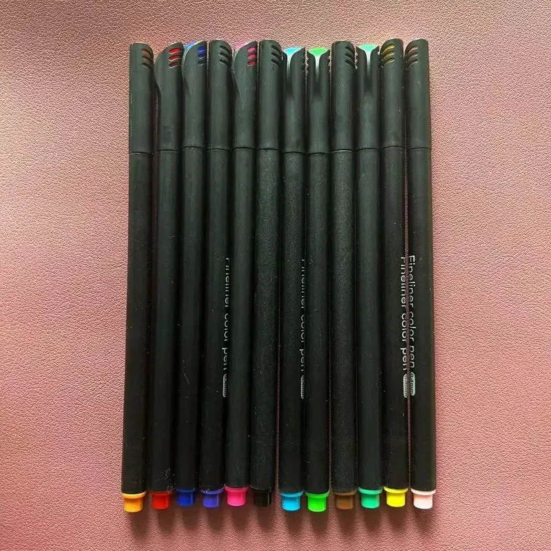 12pcs Colorful Pens | Color Pens Set 1 Bright Colors Fine Point Pens Colored Pens