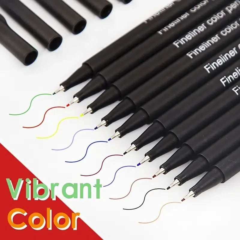 12pcs Colorful Pens | Color Pens Set 1 Bright Colors Fine Point Pens Colored Pens