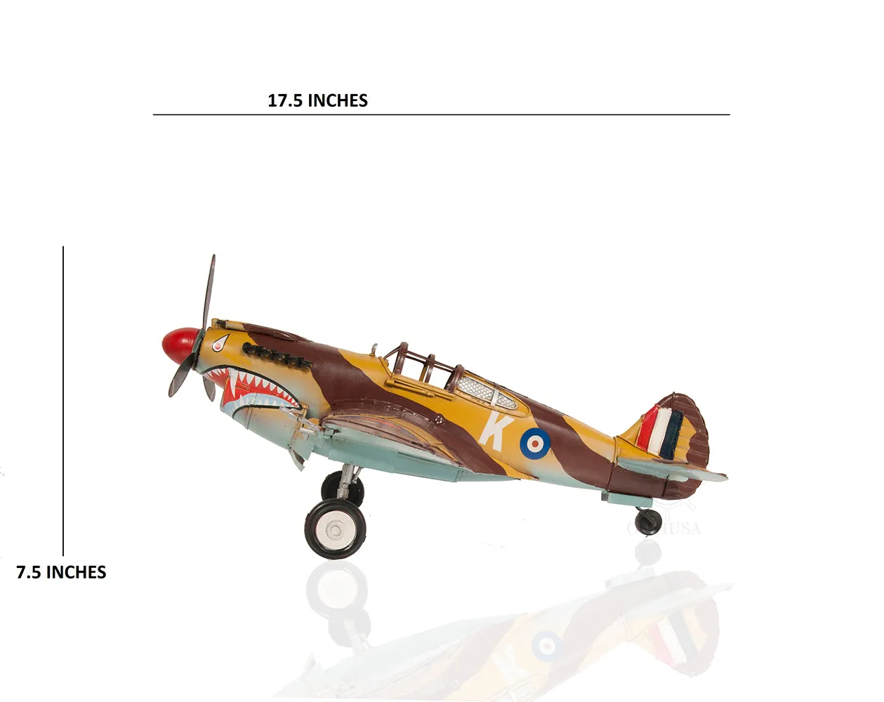 1941 Curtiss Hawk 81A Metal Handmade Scaled Model
