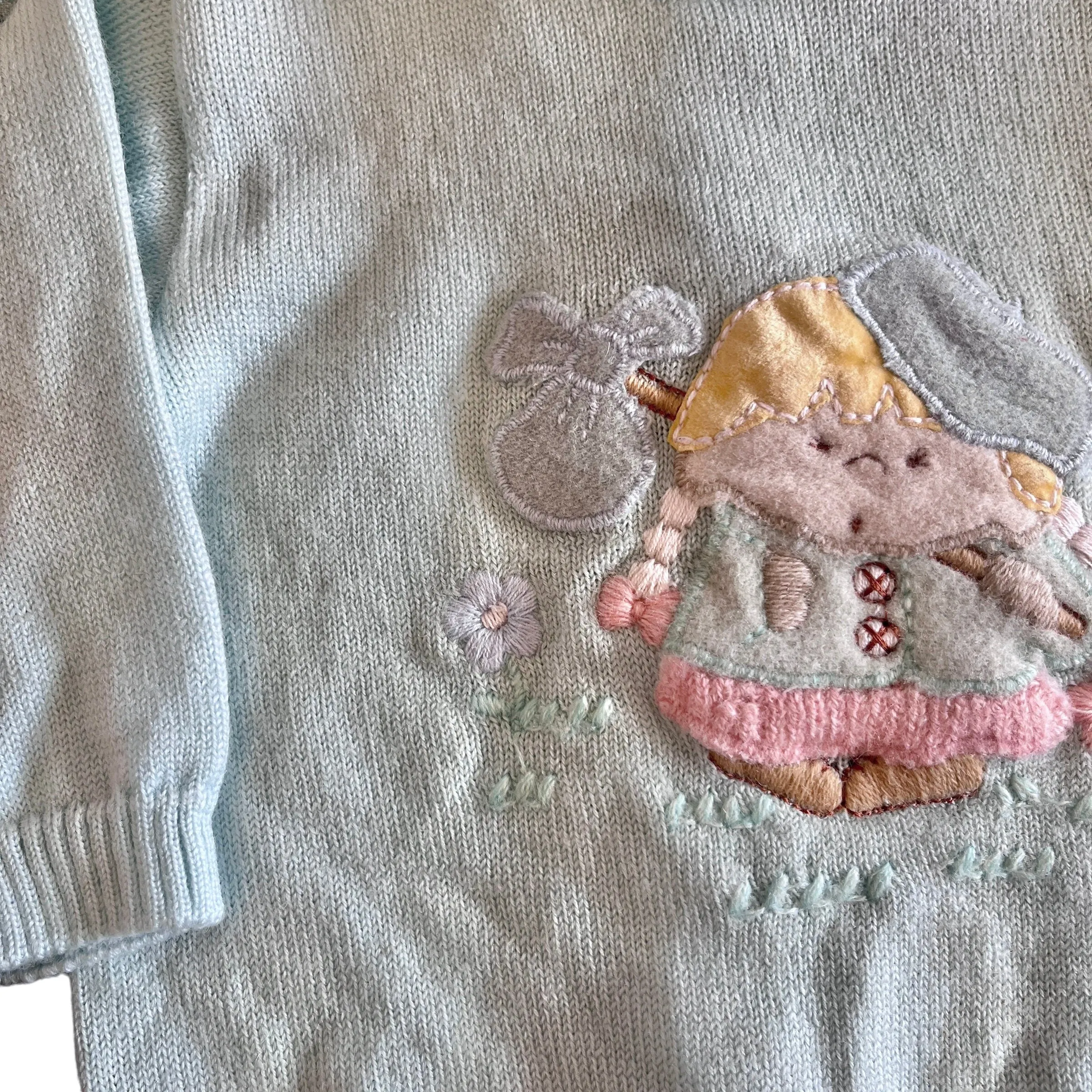 1980s Light Green Jumper / 0-3 Months
