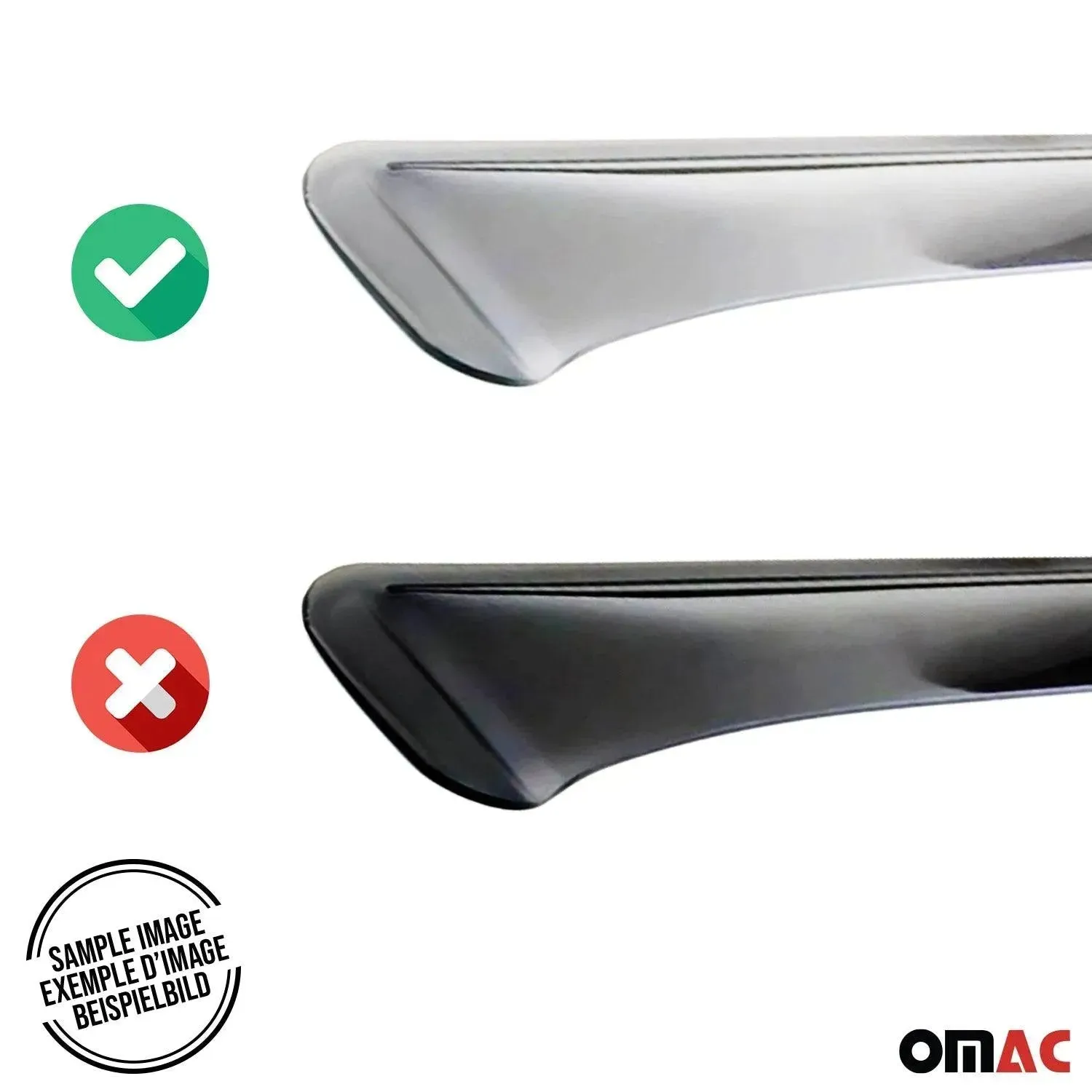 1998-2002 Land Rover Discovery Window Visor Vent Rain Deflector 2Pcs Smoke