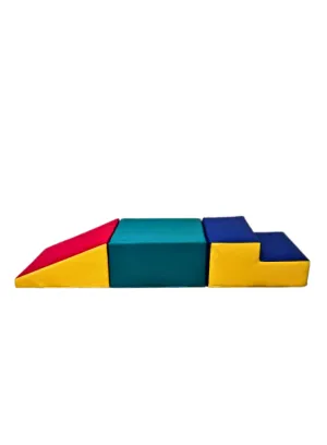 3 Piece Soft Foam Toddler Playtime Corner Climber | Indoor Active Play Structure for Toddlers and Kids |Safe Soft Foam  Set for Crawling and Sliding