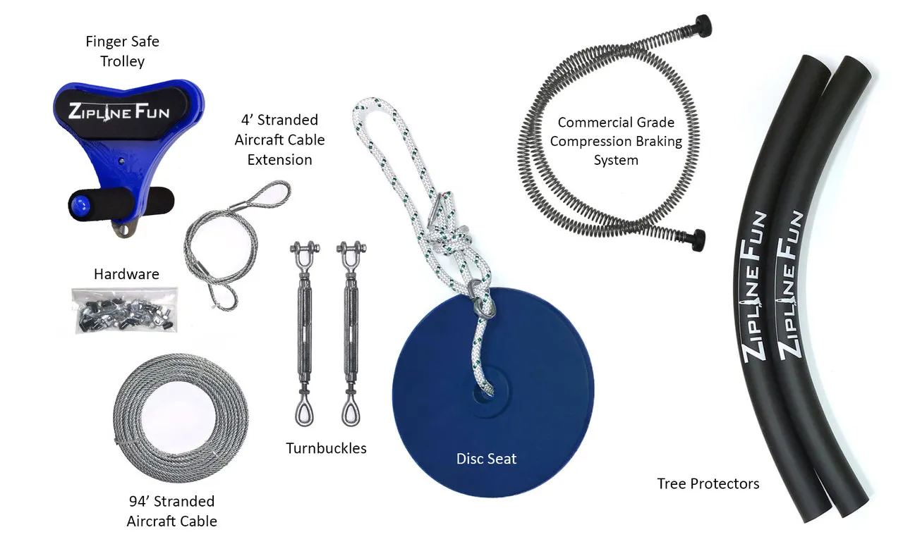Adventure Parks Total Z90 - 90' Zip Line Bundle
