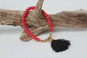 Ajuna Bracelet - Tassel Red