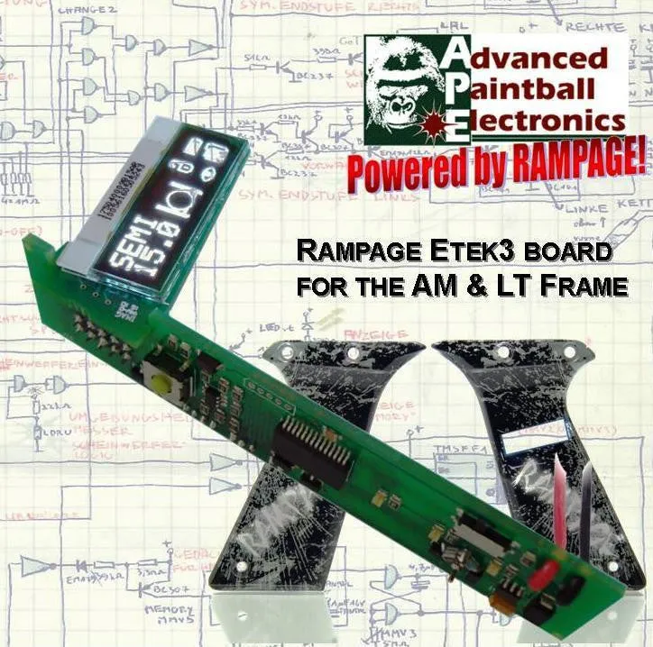 APE Rampage OLED Board for the Planet Eclipse Etek 3 w/grips