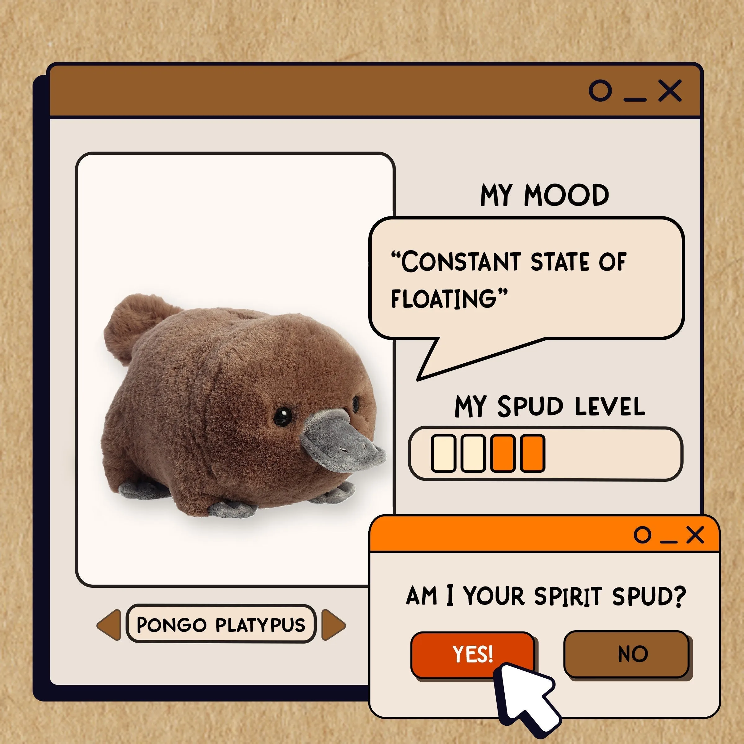 Aurora® - Spudsters™ - 10" Pongo Platypus