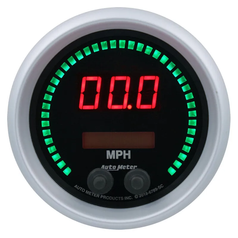 Auto Meter Sport-Comp Elite Speedometer - Digital - Electric - 0-260 MPH - 3-3/8" - Black Face