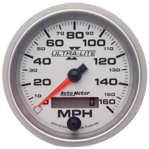 AutoMeter 4988 GAUGE; SPEEDOMETER; 3 3/8in.; 160MPH; ELEC. PROGRAMMABLE; ULTRA-LITE II