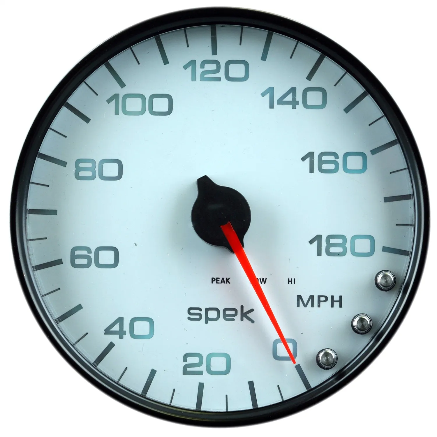 AutoMeter P23012 GAUGE; SPEEDOMETER; 5in.; 180 MPH; ELEC. PROGRAMMABLE; WHITE/BLACK; SPEK-PRO