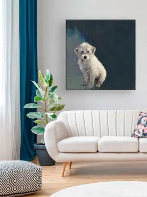 Best Friend - Little Scruffy Dog Canvas Wall Art