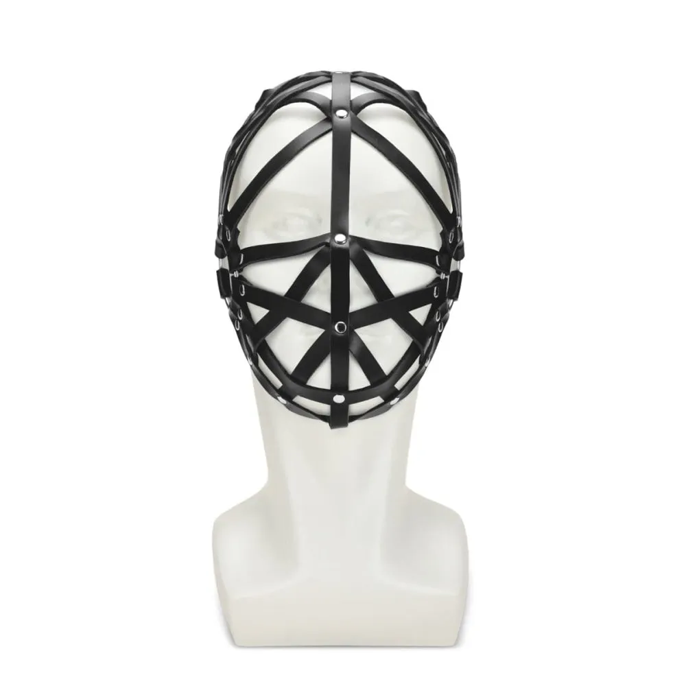 Black Cage Fetish Hood