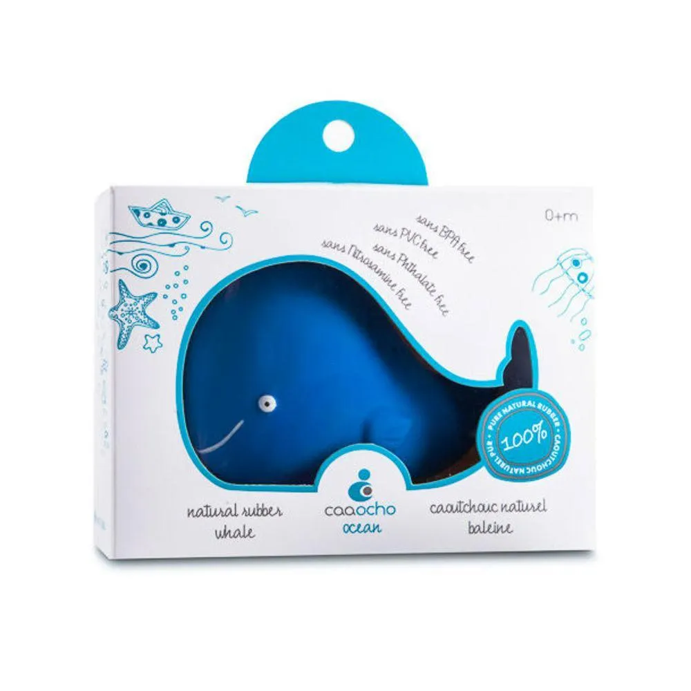 CaaOcho Natural Rubber Blue Whale Ocean Baby Bath Toys 0m 