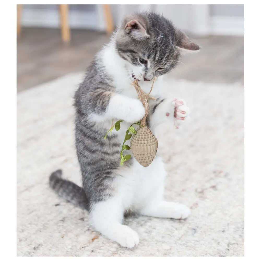 Cone Hemp Cat Toy with Tassels