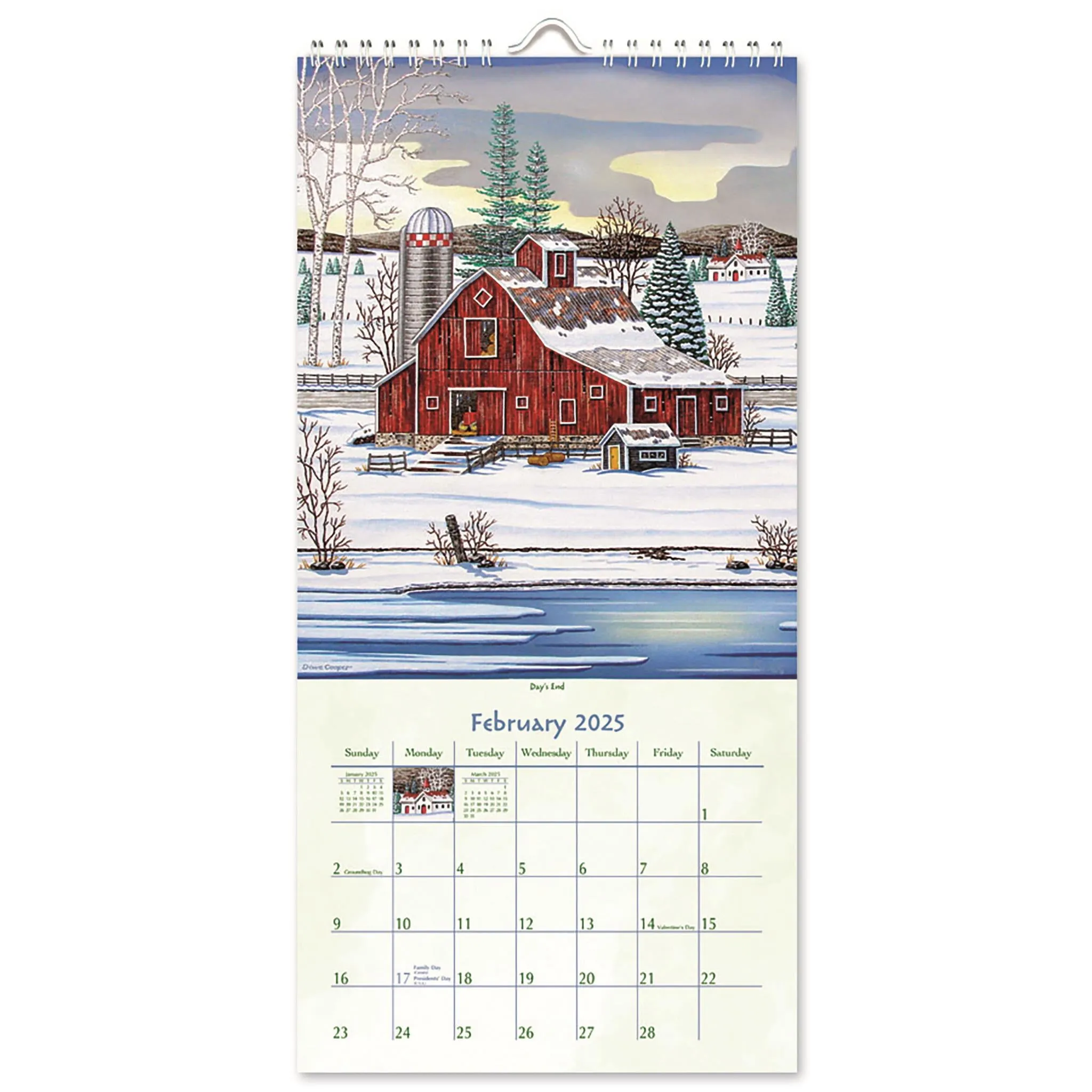 Country Roads Wall 2025 Calendar