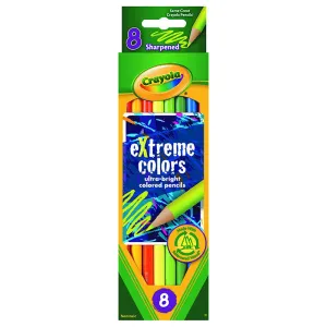 CRAYOLA - eXtreme Colors Colored Pencils - 8 Pencils