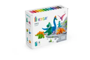 Dinos Set-Colourful Modeling Kids-Air Dry Clay Kit 15 cans and Sculpting Tools with Fun Interactive Instructions App