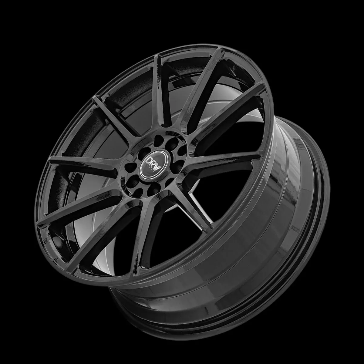 DRW D10 18X8 4X100/4X114.3 40mm Gloss Black