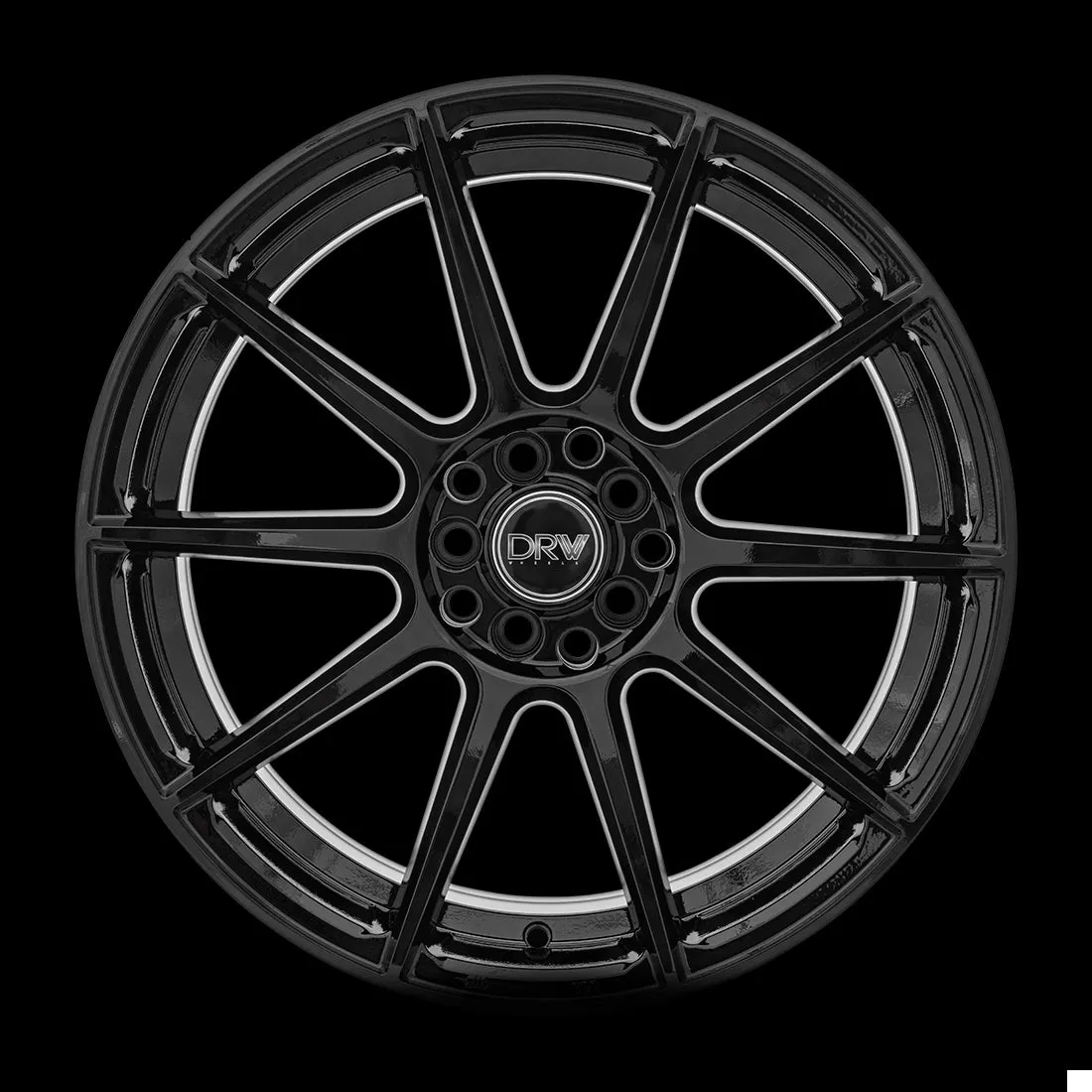 DRW D10 18X8 4X100/4X114.3 40mm Gloss Black