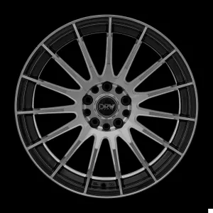 DRW D15 18X8 4X100/4X114.3 40mm Gloss Black Machine Face