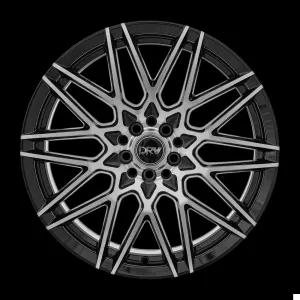 DRW D17 18X8 5X112/5X114.3 40mm Gloss Black Machine Face