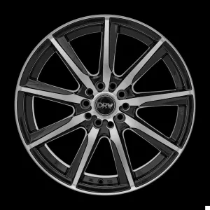 DRW D18 18X7.5 4X100/4X114.3 40mm Gloss Black Machine Face