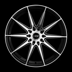 DRW D19 18X8 5X110/5X114.3 38mm Gloss Black Machine Face