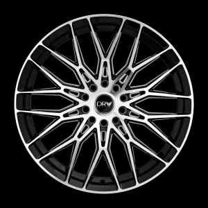 DRW D21 18X8 5X108/5X114.3 38mm Gloss Black Machine Face