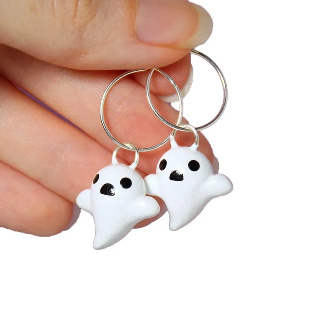 Earrings - Ghost Hoops by Mariposa Miniatures