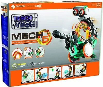 Elenco TTC-895 Teach Tech “Mech-5”, Programmable Mechanical Robot Coding Kit