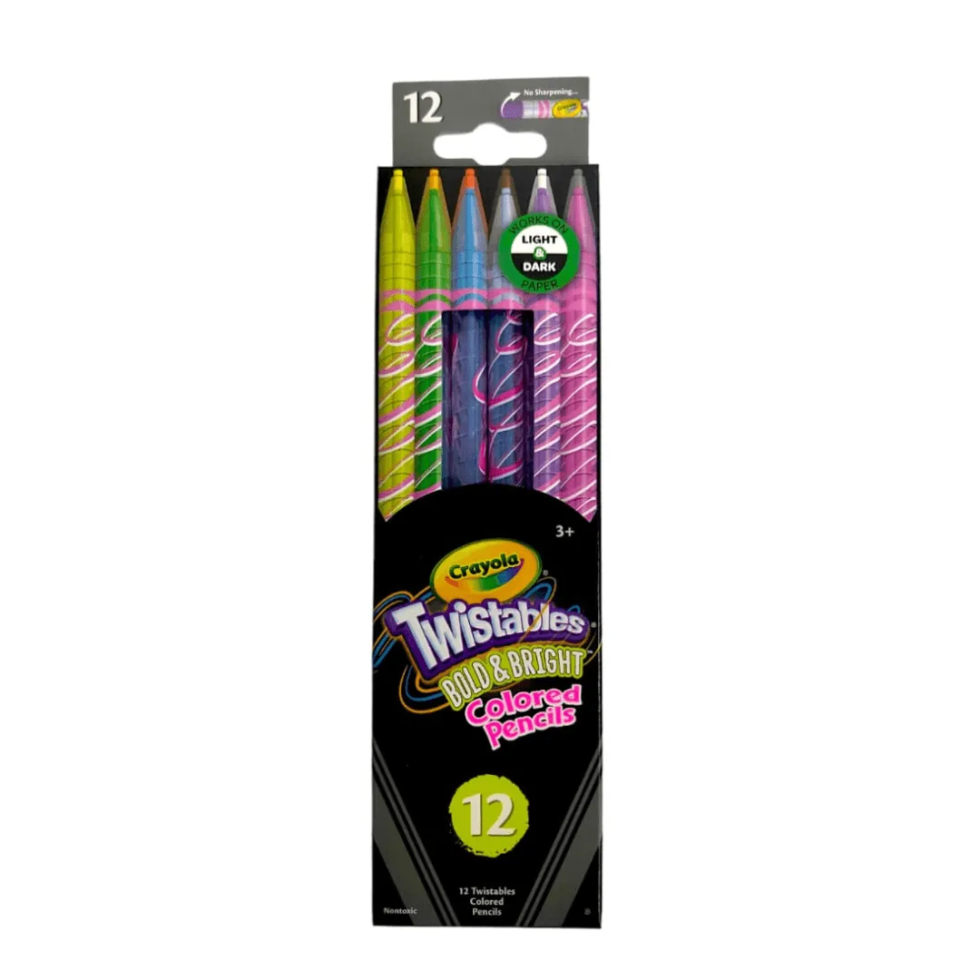 Erasable Twistables Colored Pencils | Bold & Bright - 12pcs