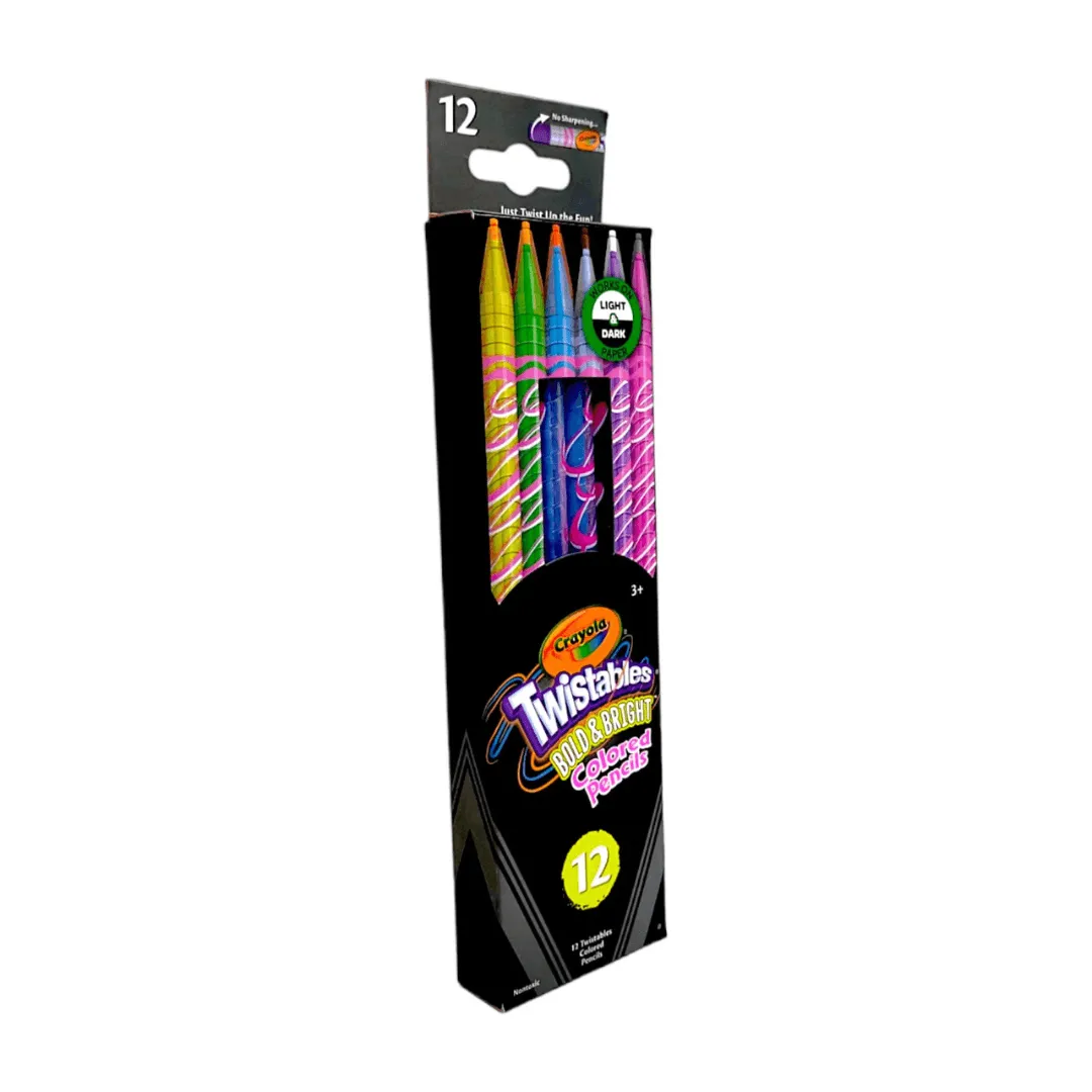 Erasable Twistables Colored Pencils | Bold & Bright - 12pcs