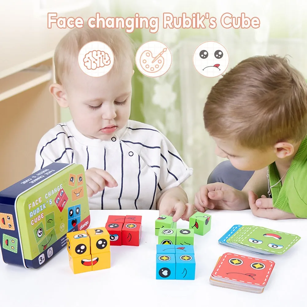 Face Change Rubik's Cube Multiplayer Tin Box - 979