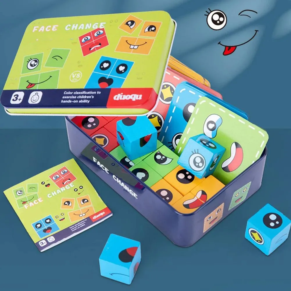 Face Change Rubik's Cube Multiplayer Tin Box - 979