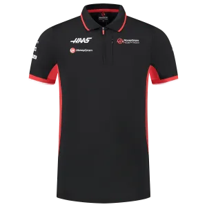 Haas Racing F1 2024 Men's Team Fitted Polo Shirt - Black