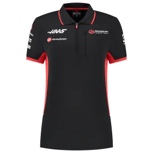 Haas Racing F1 2024 Women's Team Fitted Polo Shirt - Black