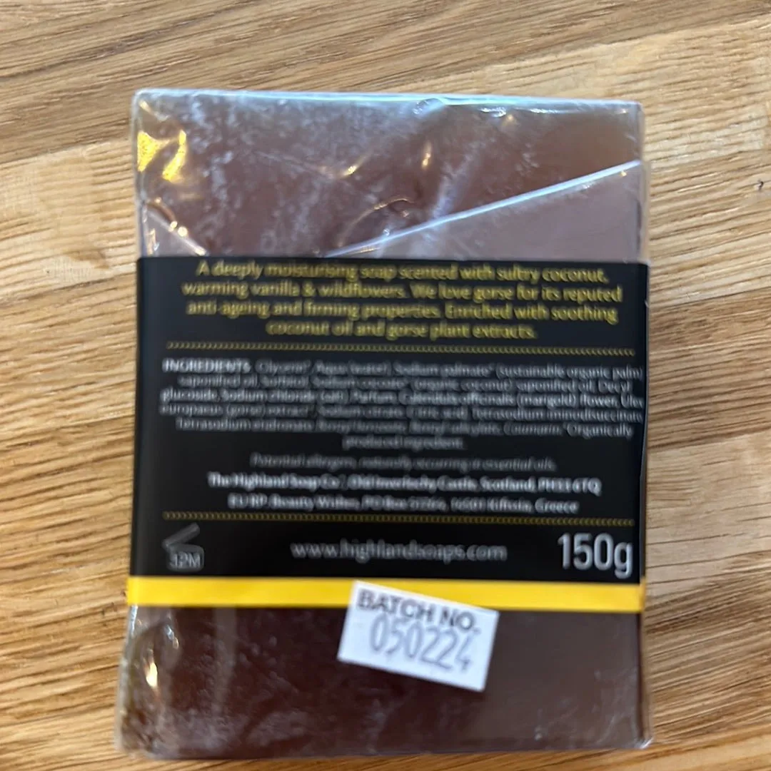 Highland Soap Company Organic Handmade Soap Wild Gorse