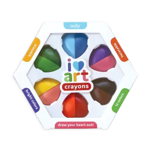 I Heart Art Erasable Crayons - Set of 6