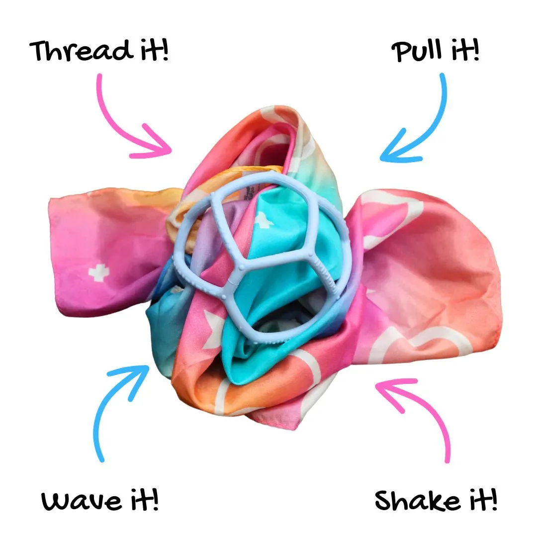 Jellystone Sensory Ball and Play Silk - Soft Blue