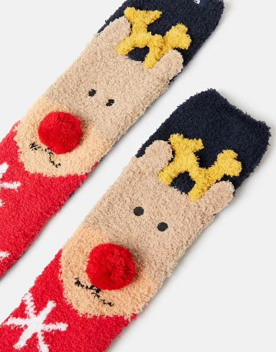 Joules Festive Fluffy Socks