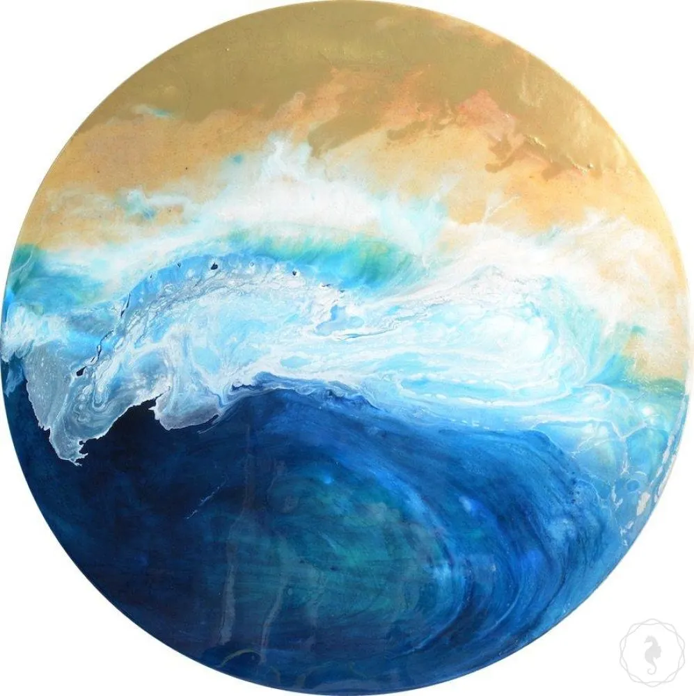 Laguna Depth Abstract Seascape. Round Perspex Print