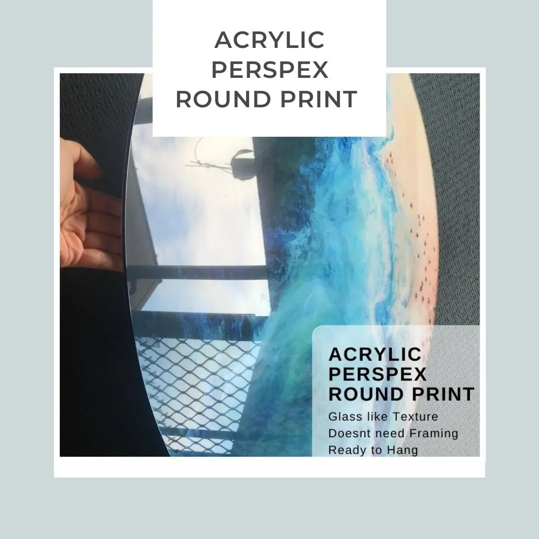 Laguna Depth Abstract Seascape. Round Perspex Print