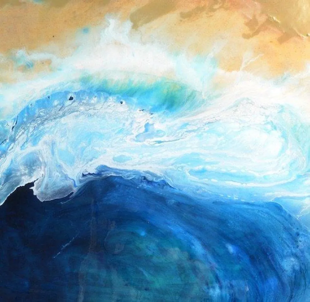 Laguna Depth Abstract Seascape. Round Perspex Print