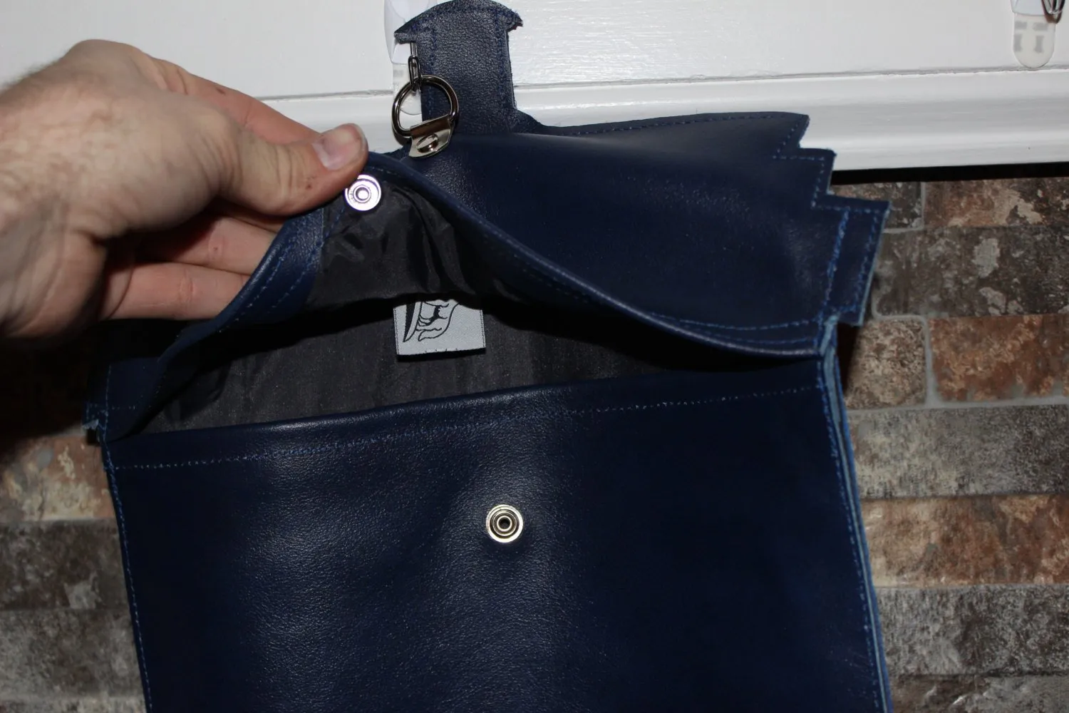 Leather Tardis Stocking - HUGE, Handmade!