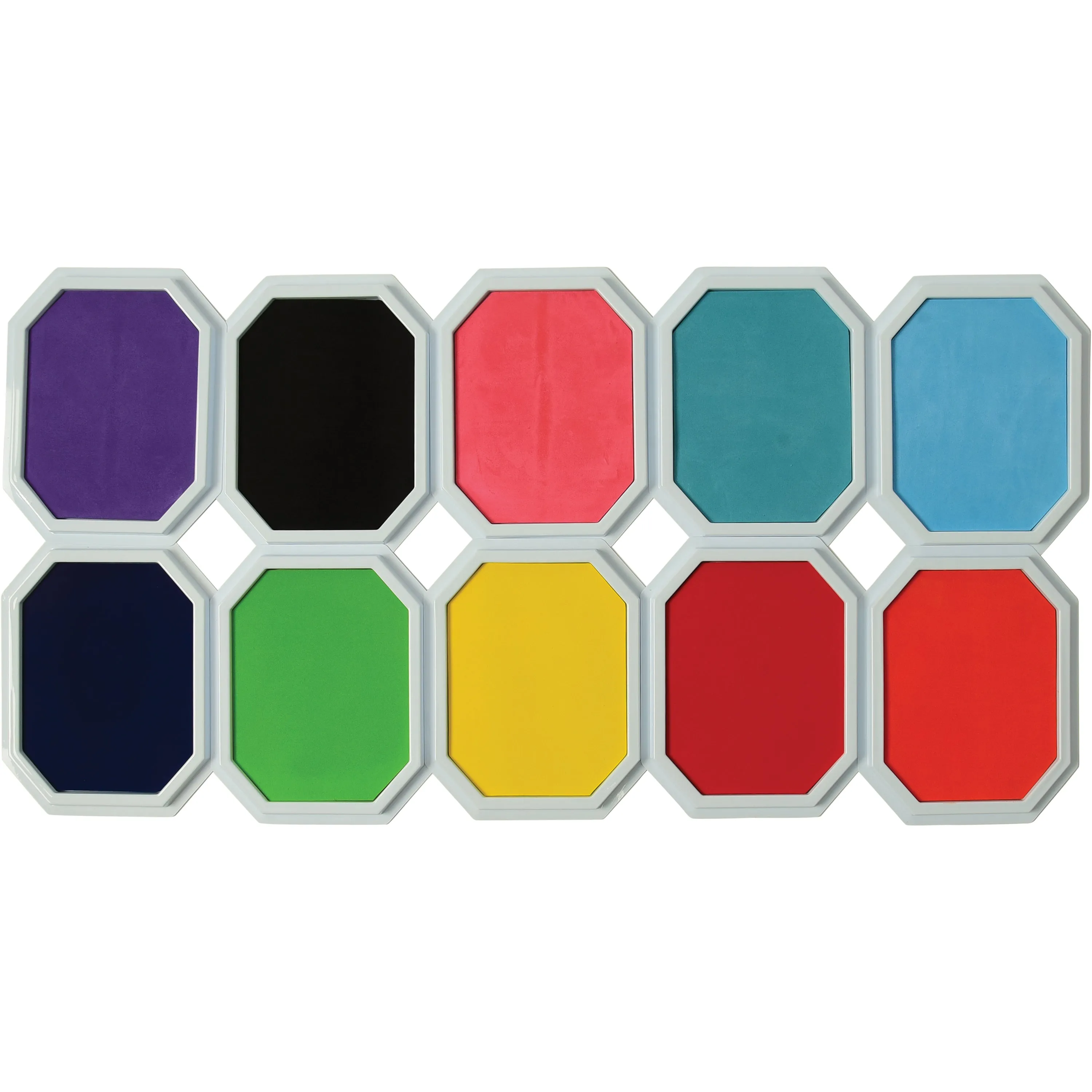 Mega Washable Stamp Pads Set | 10 Bright Colors