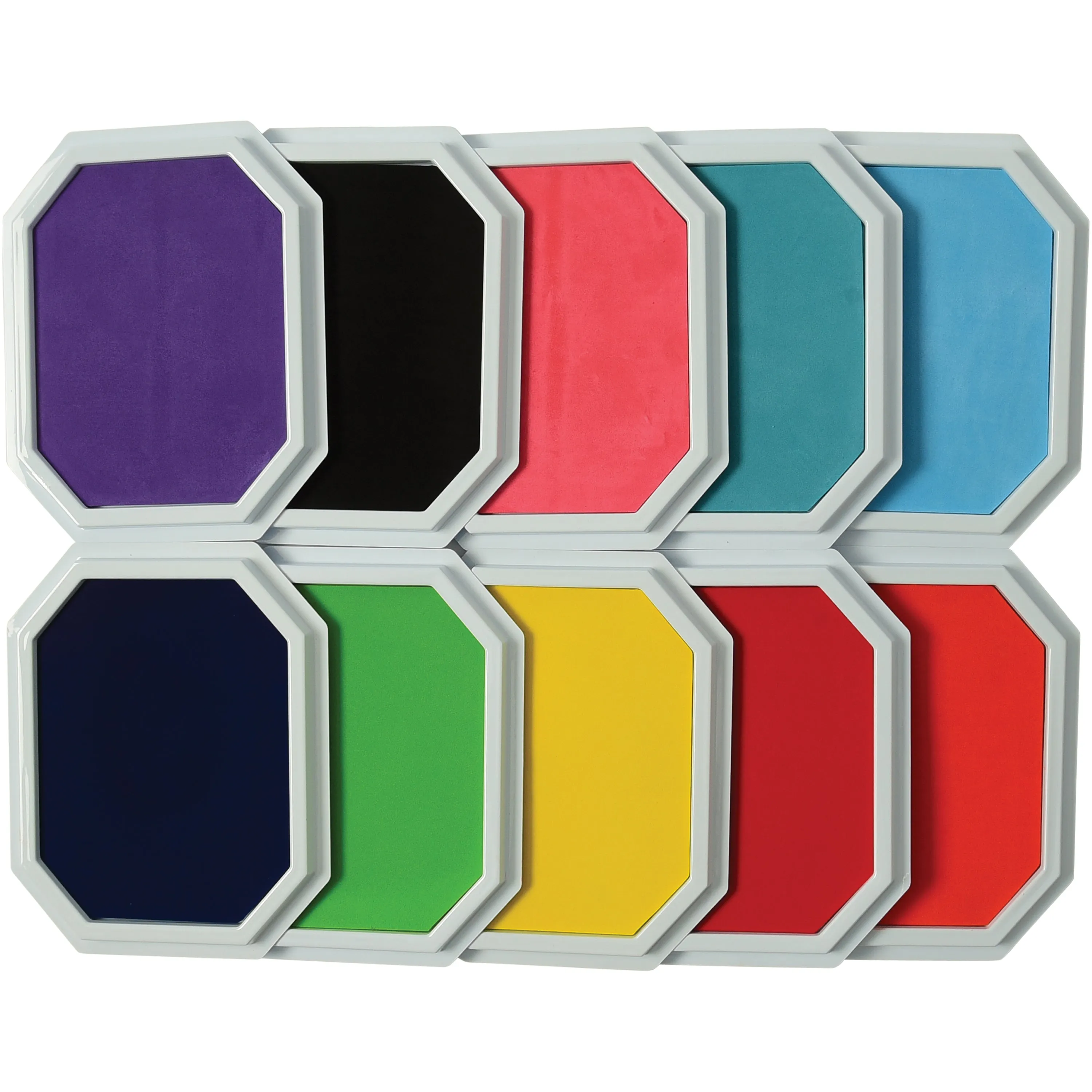 Mega Washable Stamp Pads Set | 10 Bright Colors