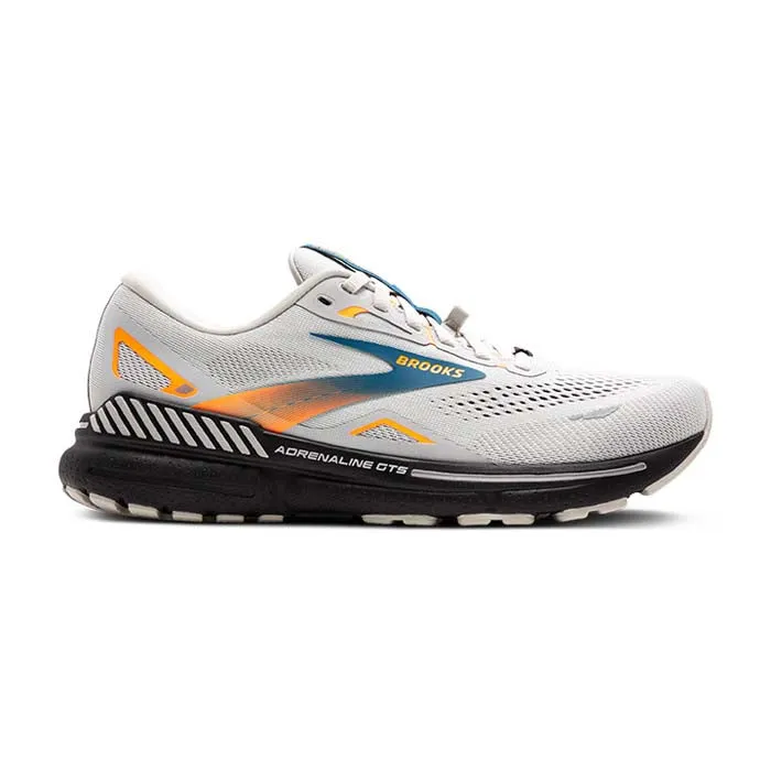 Mens Brooks Running Adrenaline GTS 23 GTX in Oyster Mushroom/Orange/Blue