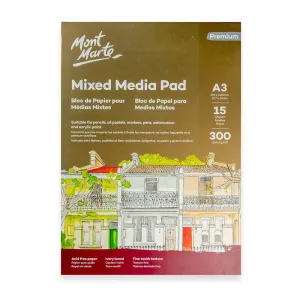 Mixed Media Pad Premium 300gsm A3 15 Sheets