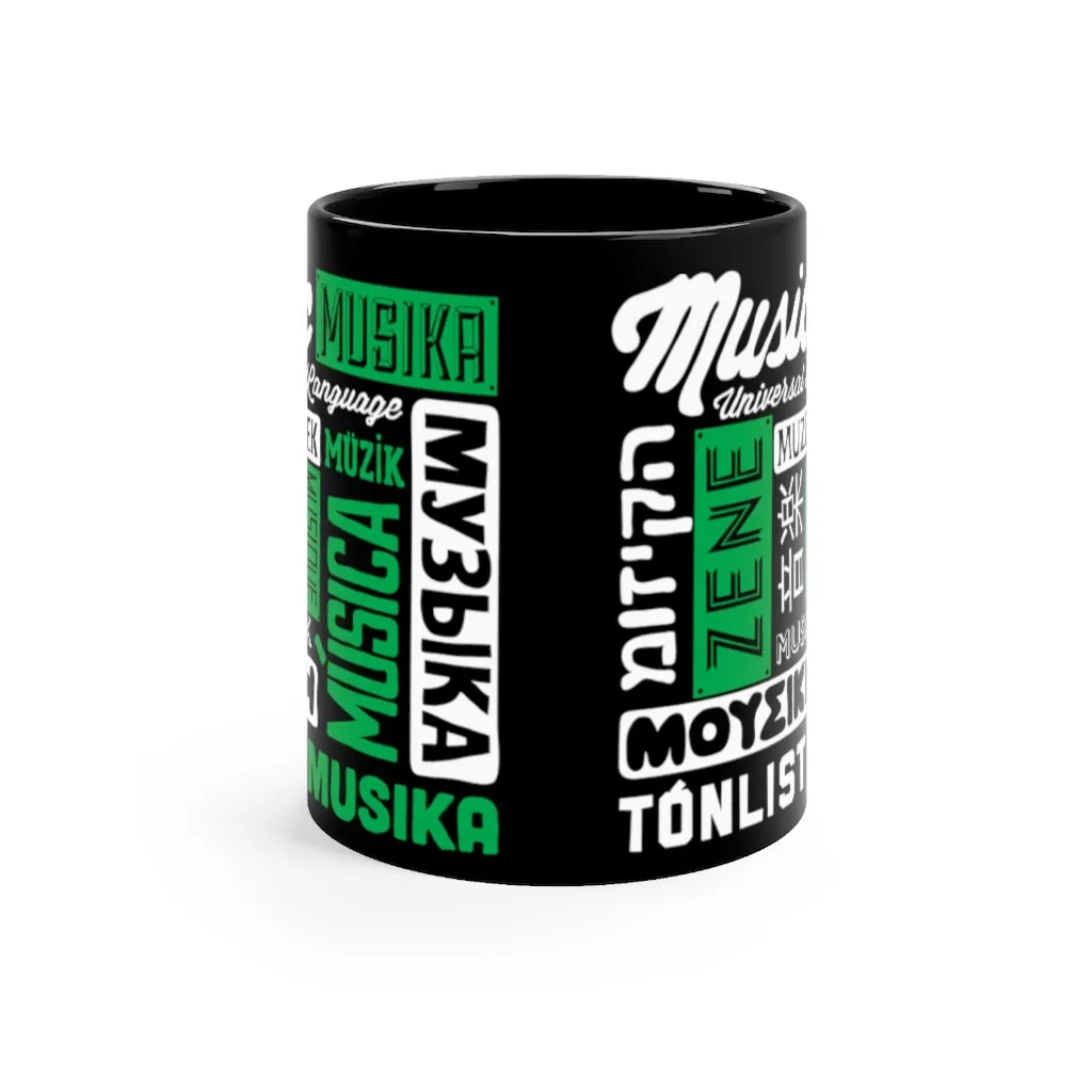 MUSIC - UNIVERSAL LANGUAGE COFFEE MUG - BLACK