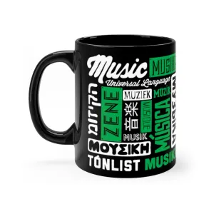 MUSIC - UNIVERSAL LANGUAGE COFFEE MUG - BLACK