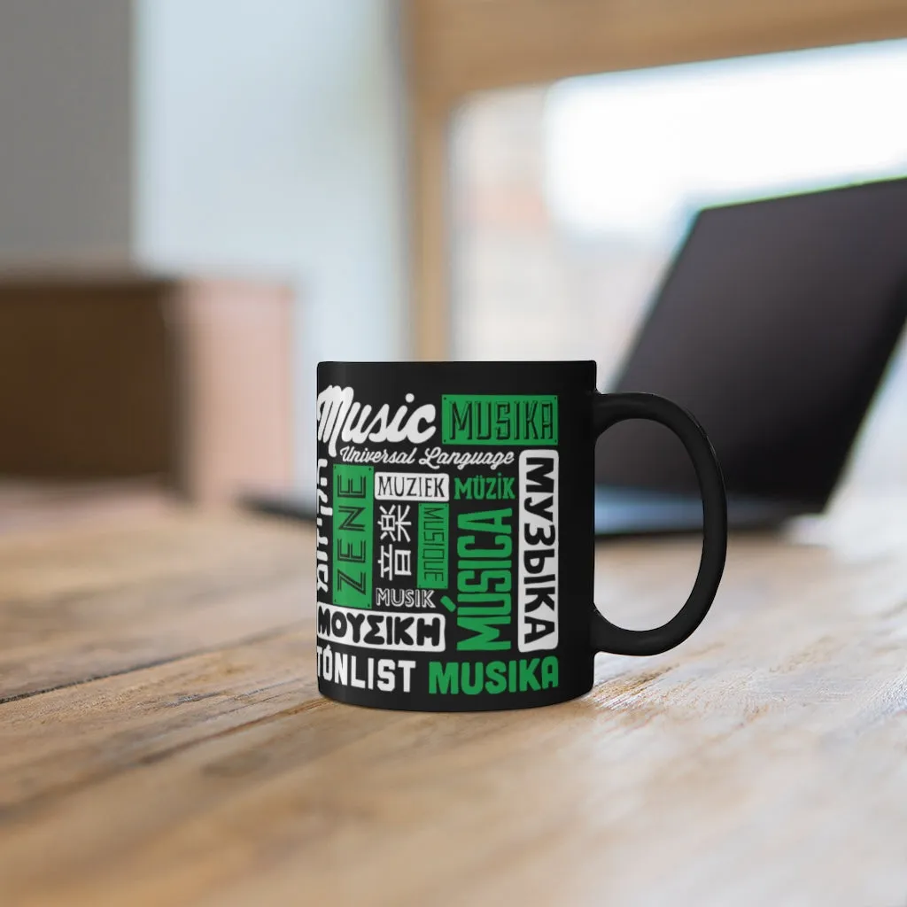 MUSIC - UNIVERSAL LANGUAGE COFFEE MUG - BLACK